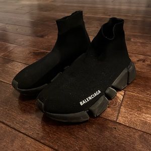 BALENCIAGA ALL BLACK SPEED 2.0 TRAINERS